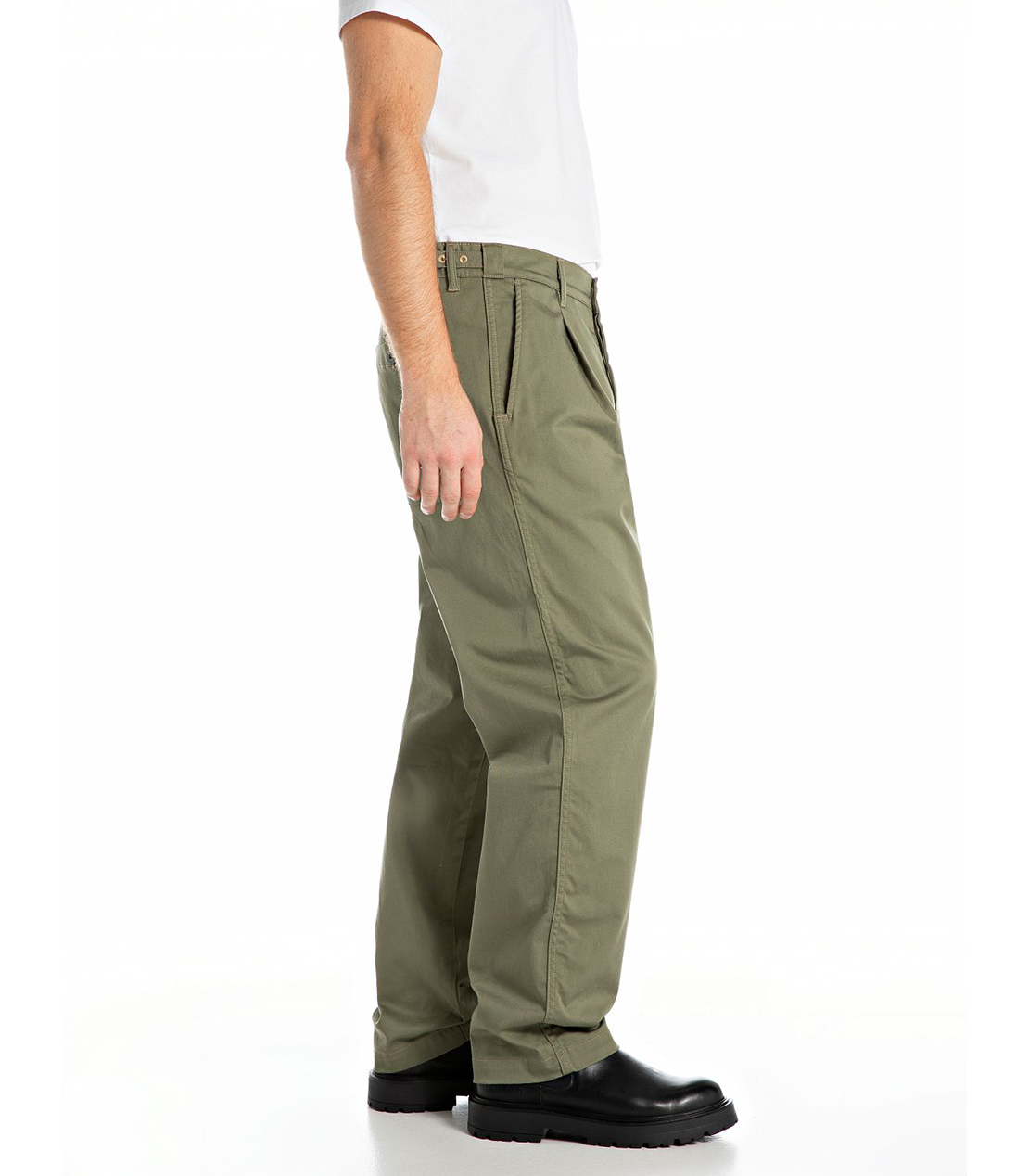 リラックスレギュラーフィットコットンツイルパンツ 詳細画像 セージグリーン 3